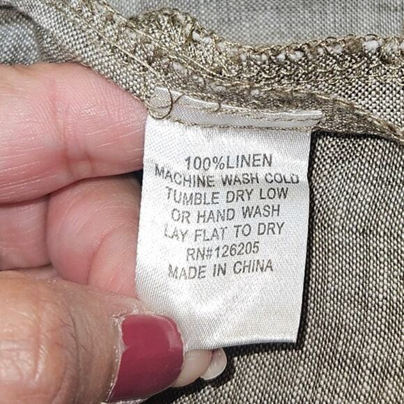 4OUR Dreamers Skirt Women’s S Gray 100% Linen Mini Zip Front Pockets Casual - Picture 7 of 11